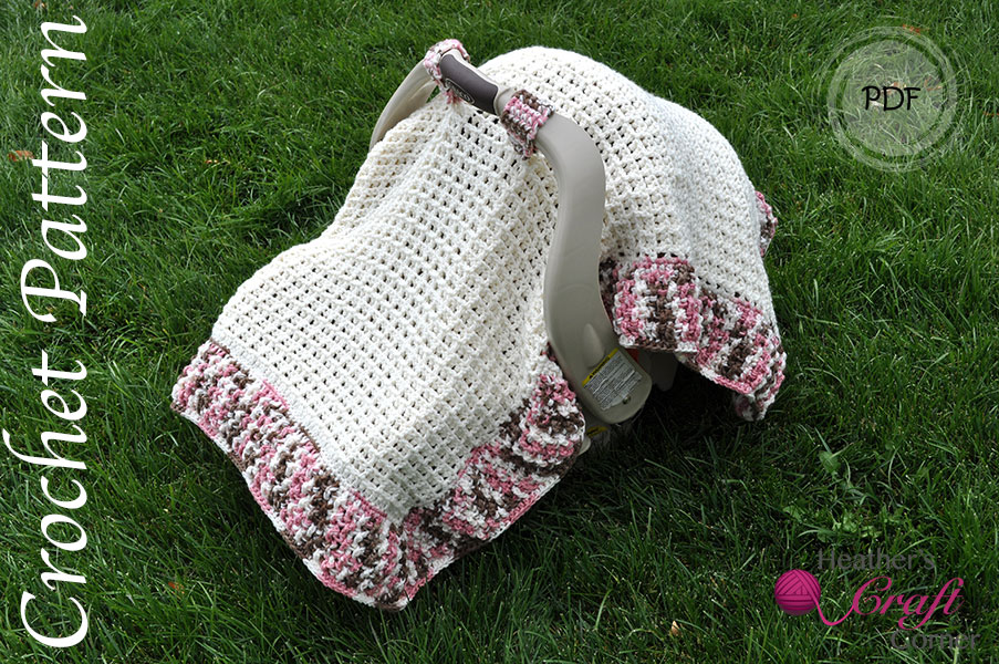 Free crochet baby discount car seat cover pattern